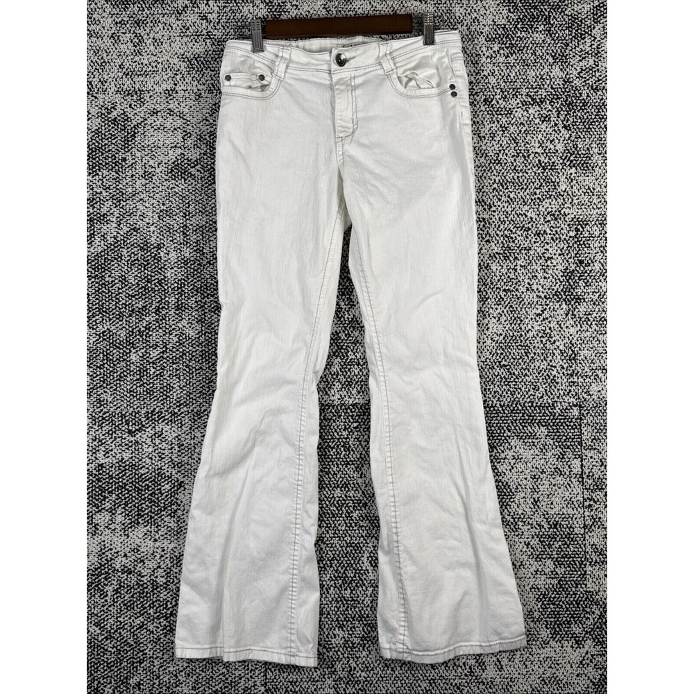 LEI Jeans Sophia Junior 5 (29 X 29.5) Hiphugger Flare‎ Leg White